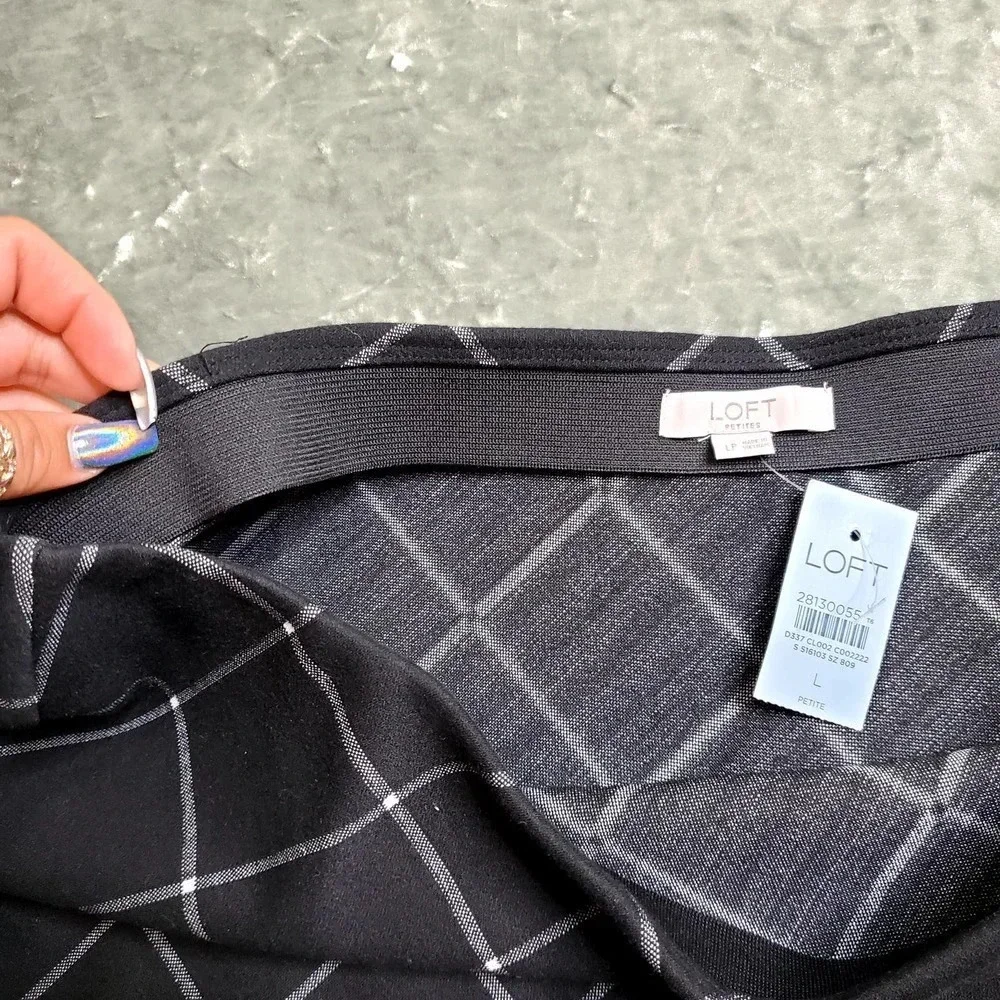 Loft Plaid A-Line Skirt